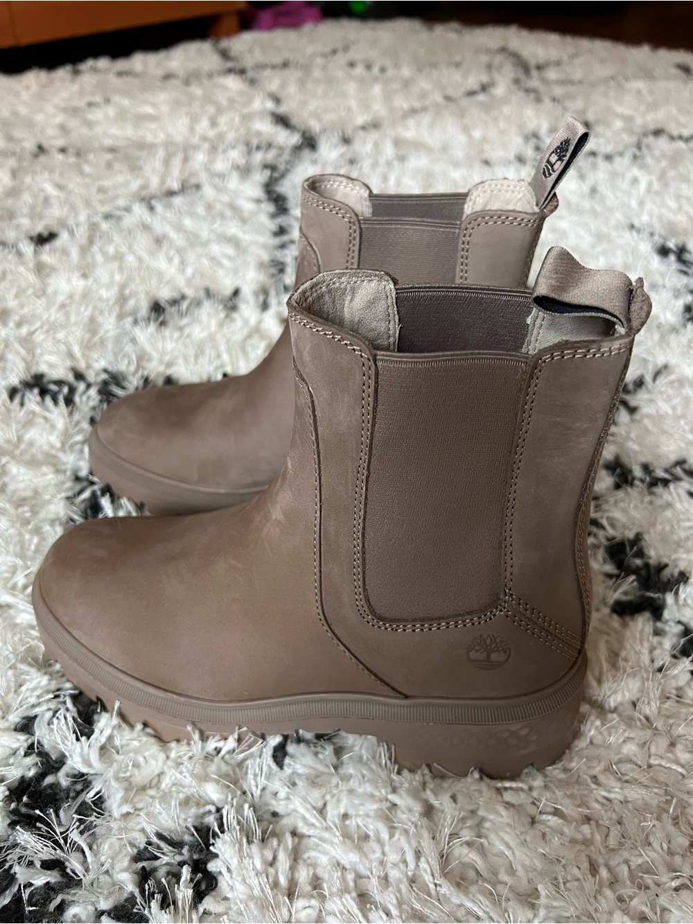 Timberland Cortina Valley Mid Chelsea Boots in Color Taupe - Picture 2 of 6